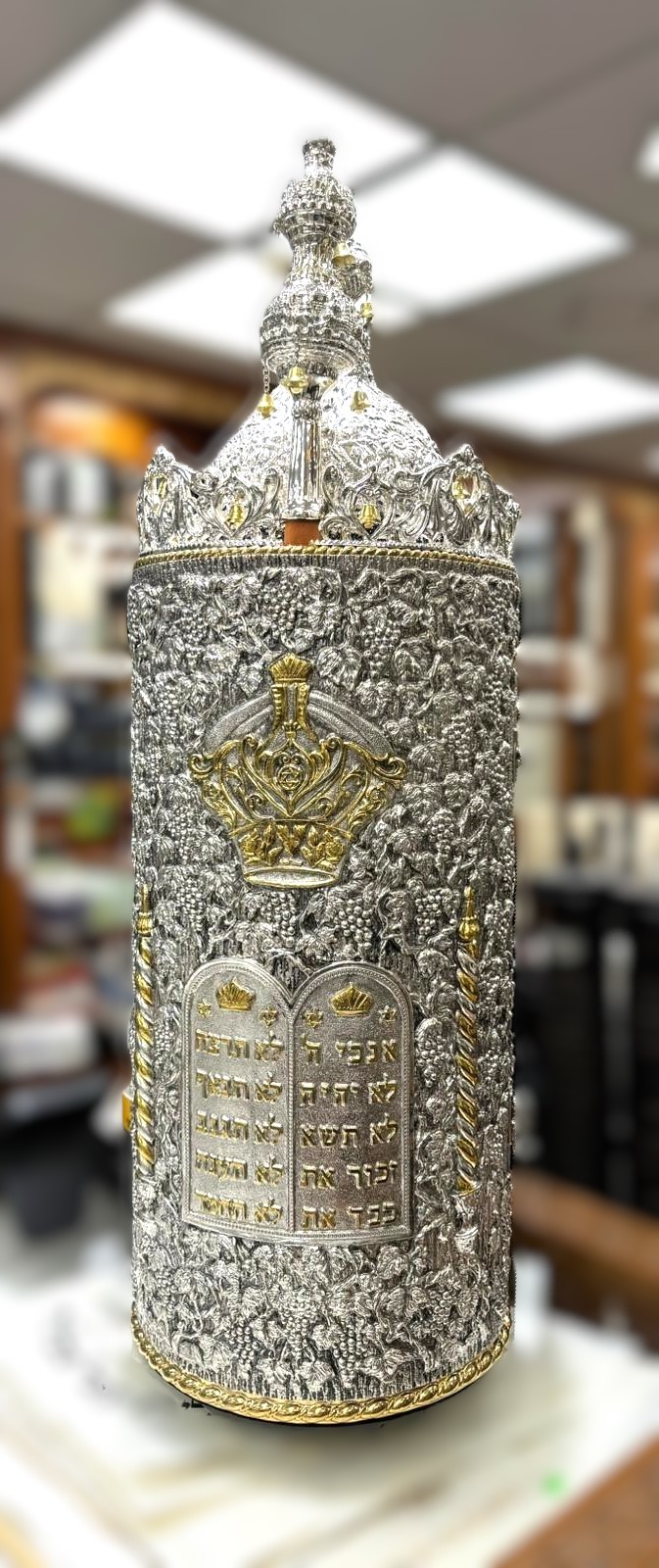 Torah Case Luchot HaBrit and Crown