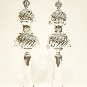 Rimonim for Etz Chaim High-Quality Silver Plated