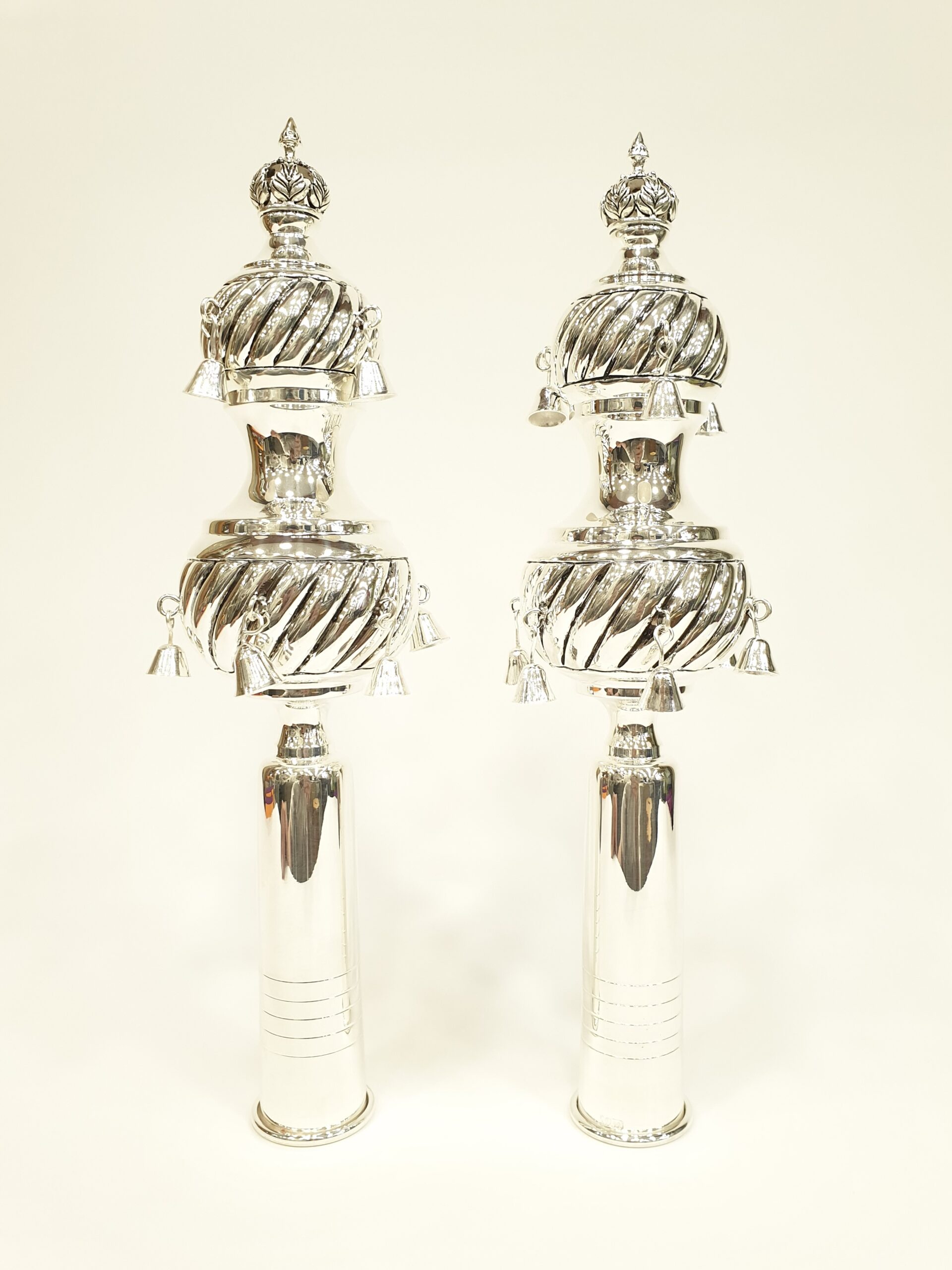 Rimonim for Etz Chaim High-Quality Silver Plated
