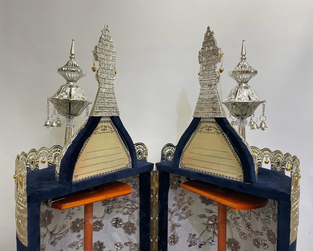 Torah Case Holy Temple Velvet with Computerized Embroidery - Image 3