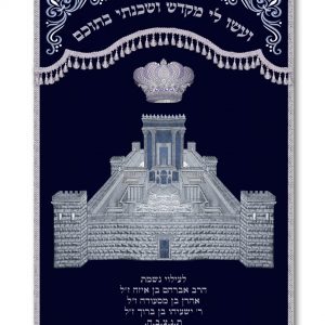 Velvet Parochet - Holy Temple 3D Silver