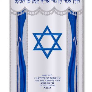 Velvet Parochet - Flag of Israel