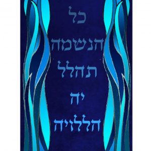 Velvet Torah Mantle - Hallelujah Blue