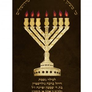 Velvet Torah Mantle – Large Chabad Menorah