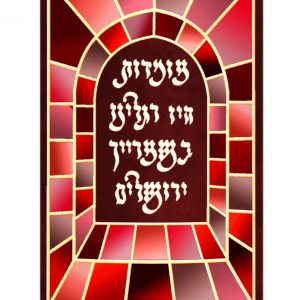 Velvet Torah Mantle - Gate of Mercy - Red