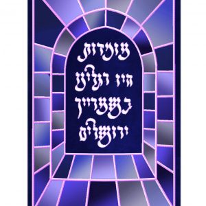 Velvet Torah Mantle - Gate of Mercy - Blue