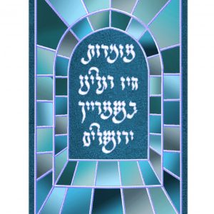 Velvet Torah Mantle - Gate of Mercy - Turquoise