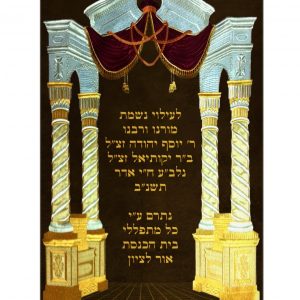 Velvet Torah Mantle - Vilna Gate Gold