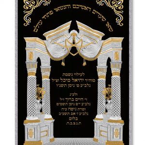 Velvet Parochet - Vilna Gate Silver and Gold