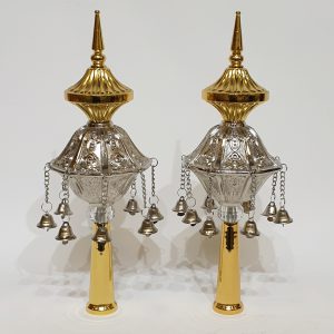 Pomegranates Silver and Gold Color with Bells