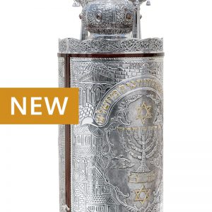 Torah Scroll Case Gates of Jerusalem Hand Embroidered