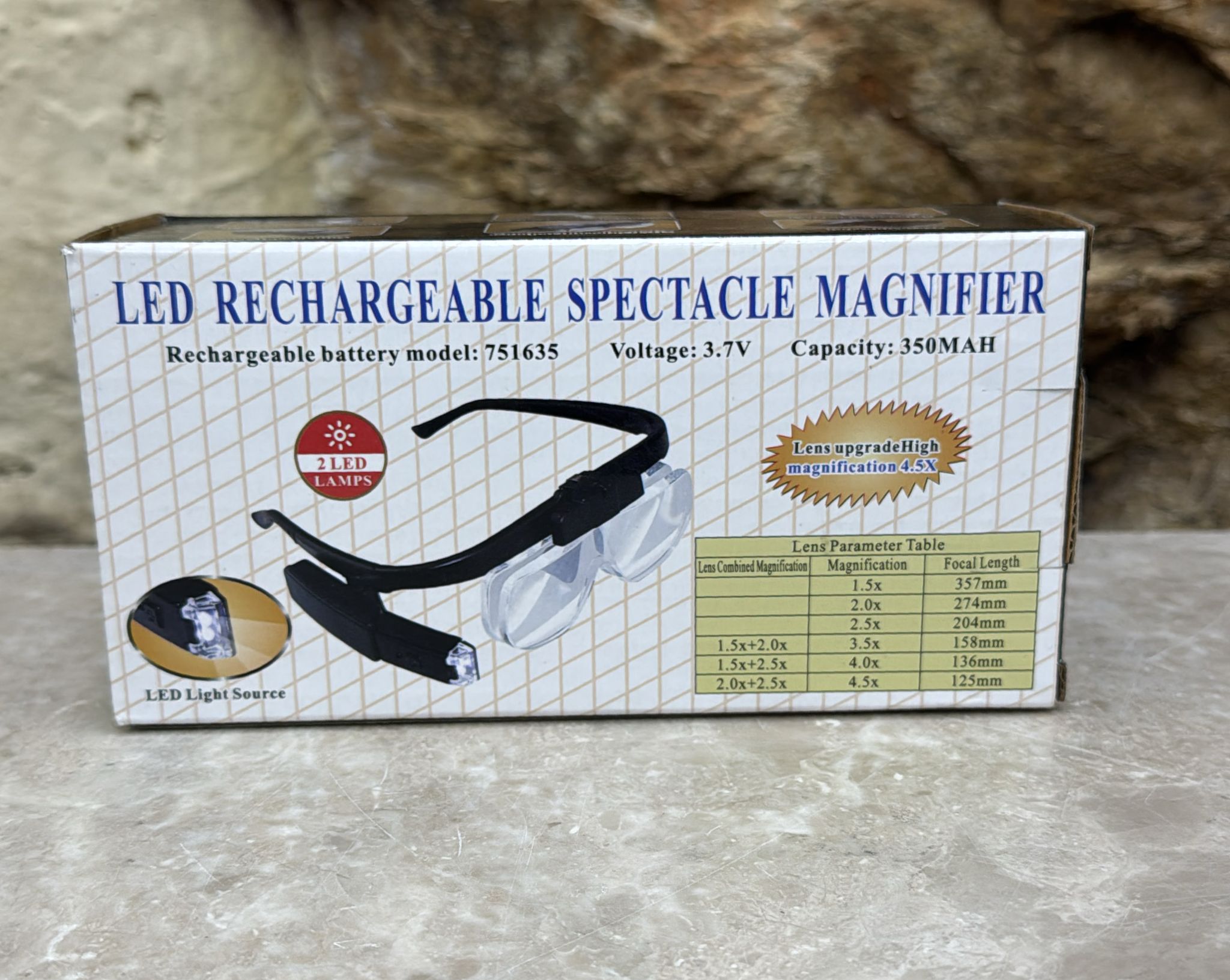 LED Magnifying Glass Glasses