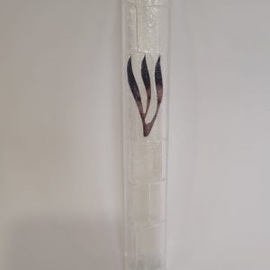 Transparent Plastic Mezuzah Cases Stones 20 cm