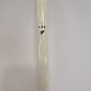 Opaque Cream Plastic Mezuzah Cases 12 cm