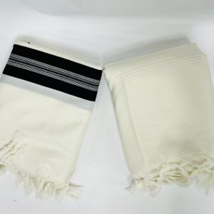 Wool Tallit Talitnia David Magnificent Model Sizes 50, 60, 70, 80 Black, White, Sephardic and Ashkenazi to Choose