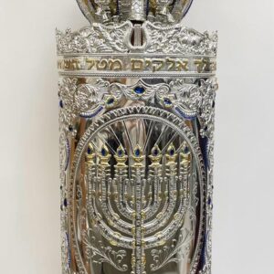 תיק לספר תורה מצופה כסף ראש כתר