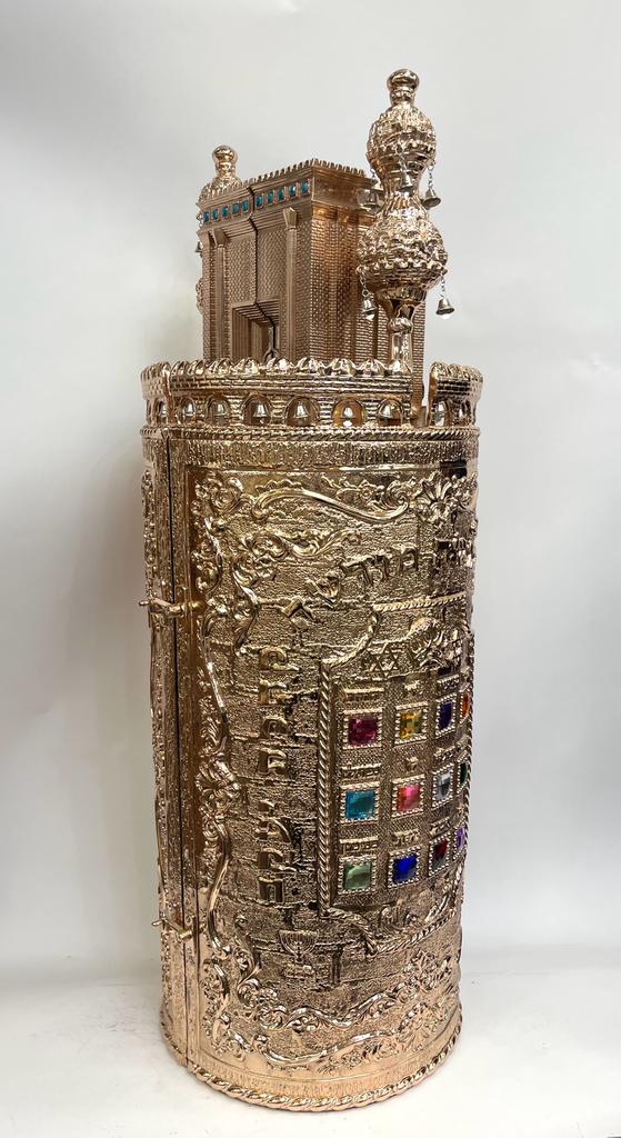 Torah Case Rose Gold Holy Temple Head - Image 7