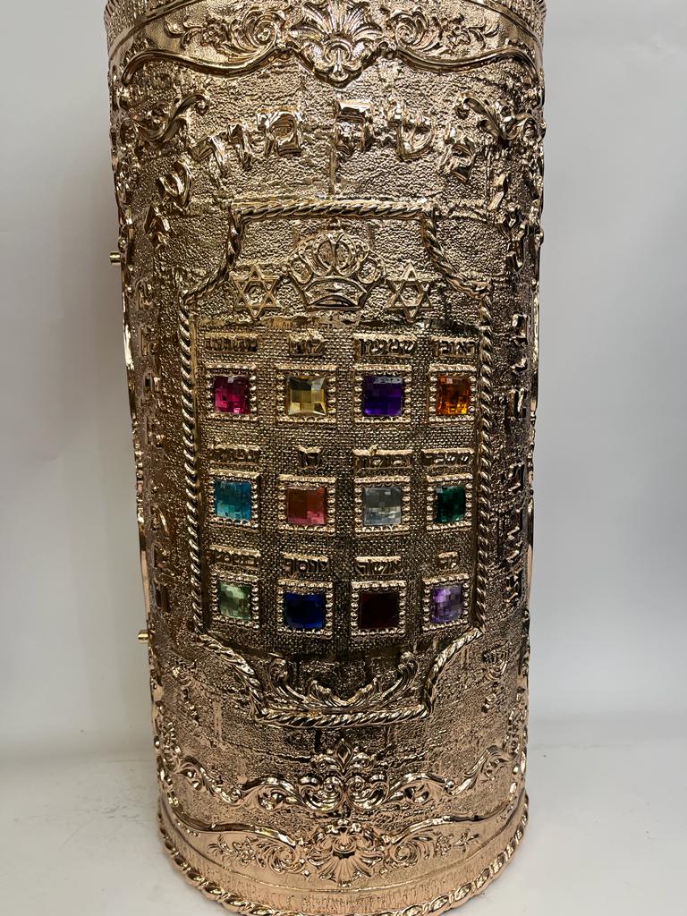 Torah Case Rose Gold Holy Temple Head - Image 6