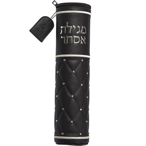 Black Faux Leather Case for Megillat Esther in Various Sizes