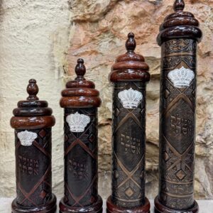Megillah Case leather Refurbished with Crown Housing in Various Sizes