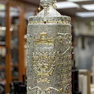 Case for Sefer Torah with Menorah, Beit HaMikdash and Ten Commandments