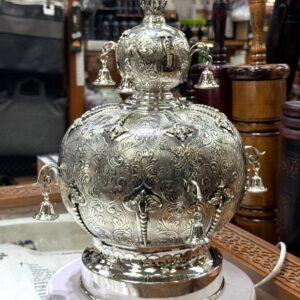 כתר גדול לספר עם פעמונים מצופה כסף 925