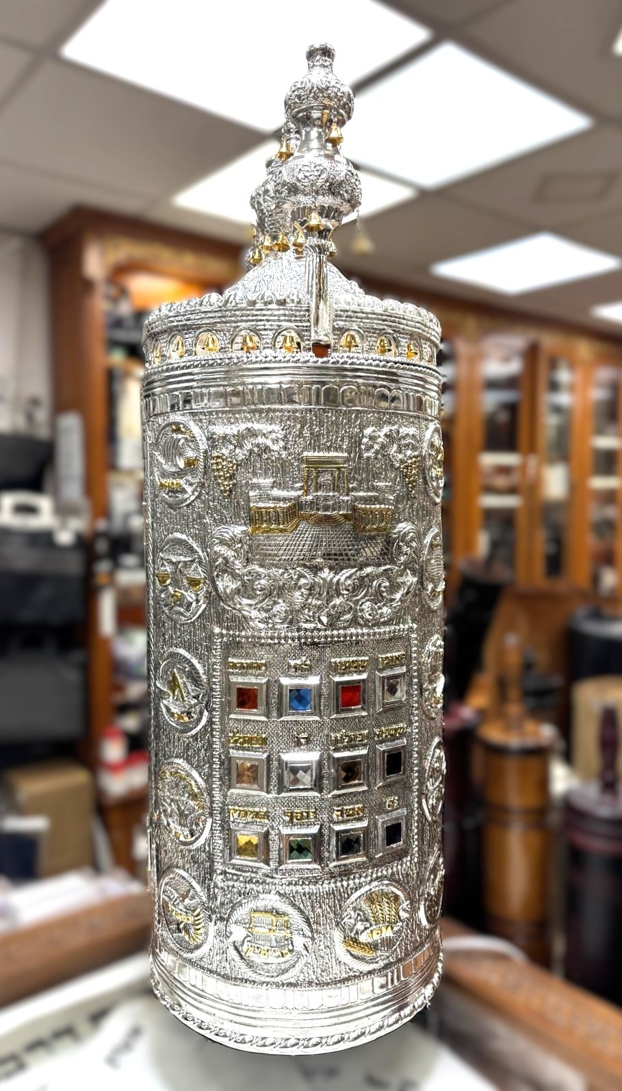 Torah Case with Choshen and 12 Tribes