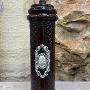 Restored Leather Megillah Case for 31 cm Parchment, Wide Diameter