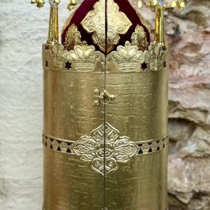 Torah Case 52 cm, Wood with Velvet