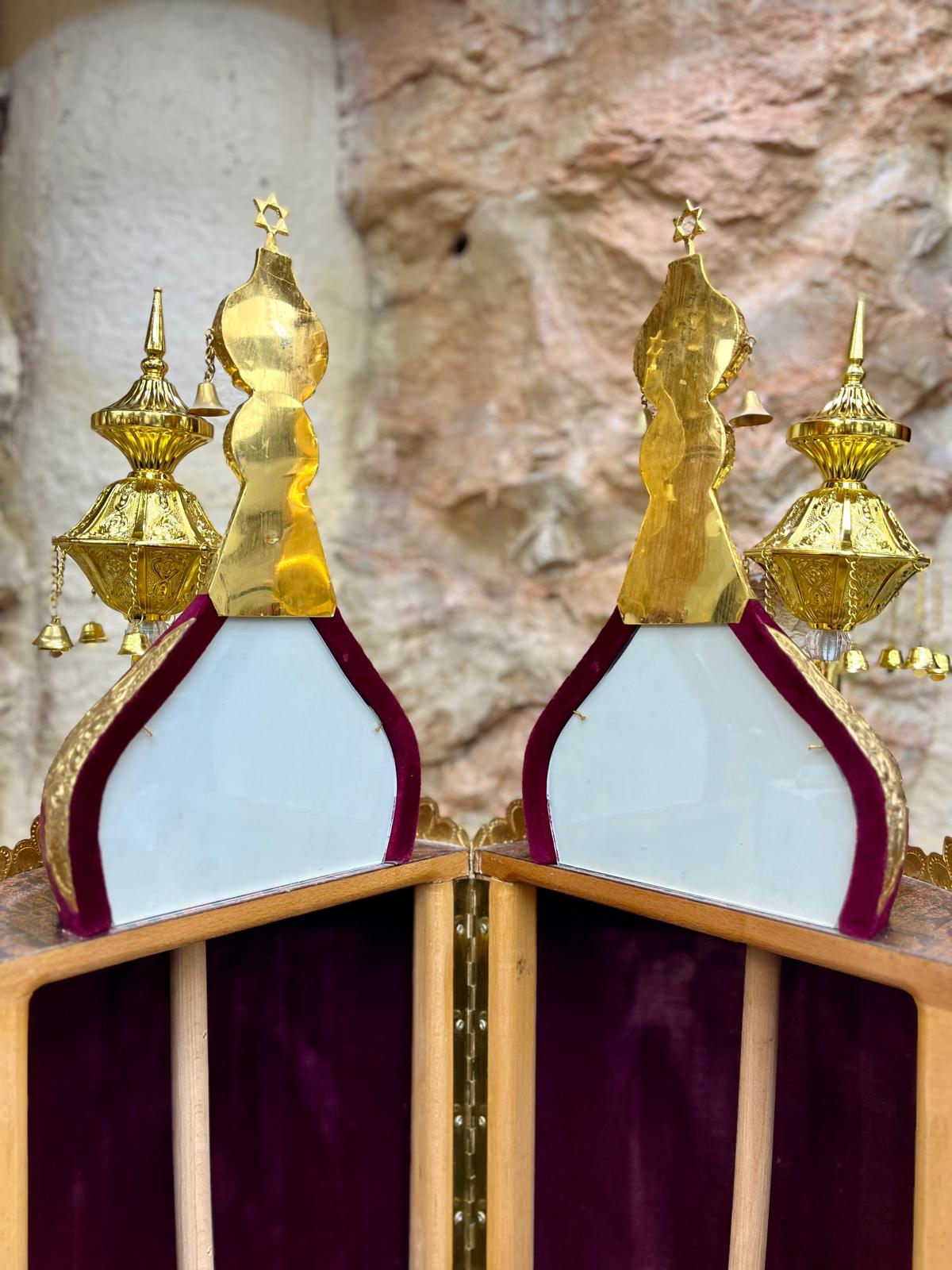 Torah Case 52 cm, Wood with Velvet - Image 2