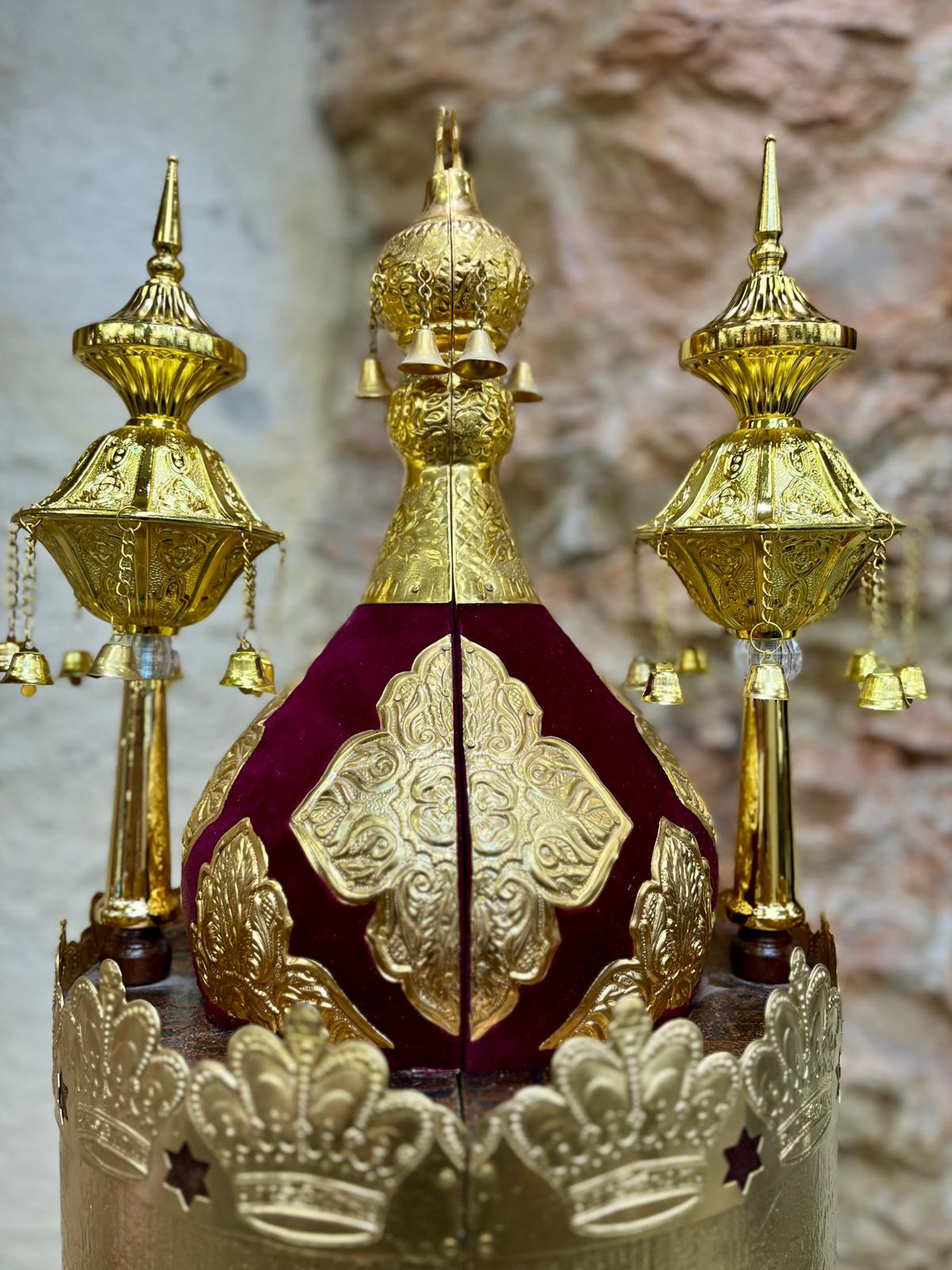 Torah Case 52 cm, Wood with Velvet - Image 4