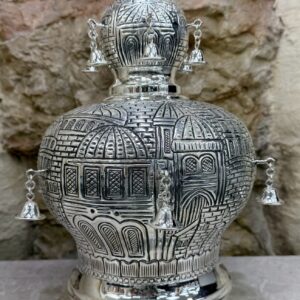 Sterling Silver Torah Crown, Large Jerusalem Model