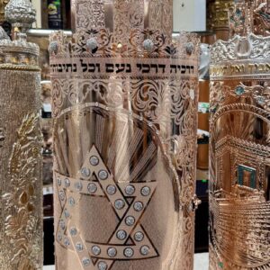 תיק לספר תורה רוז גולד ראש כרובים