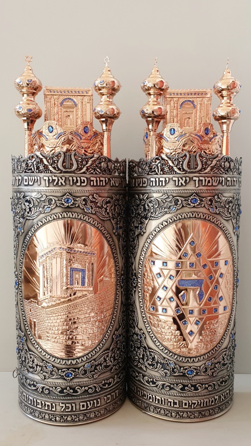 Magnificent Case for Sefer Torah Model Breastplate Inlaid (העתק) (העתק) (העתק) - Image 5