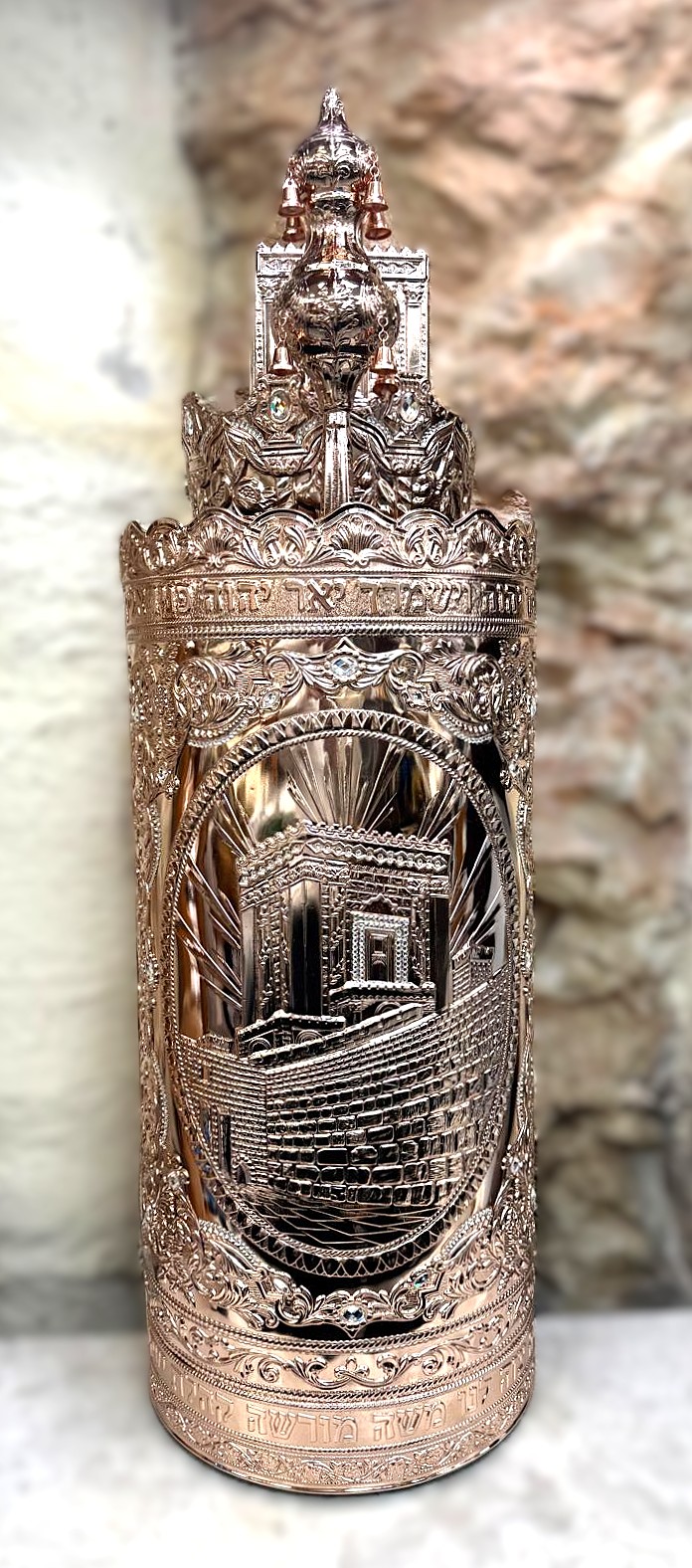 Magnificent Case for Sefer Torah Model Breastplate Inlaid (העתק) (העתק) (העתק) - Image 7