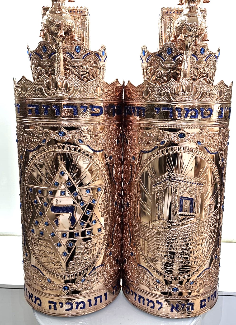 Magnificent Case for Sefer Torah Model Breastplate Inlaid (העתק) (העתק) (העתק) - Image 6