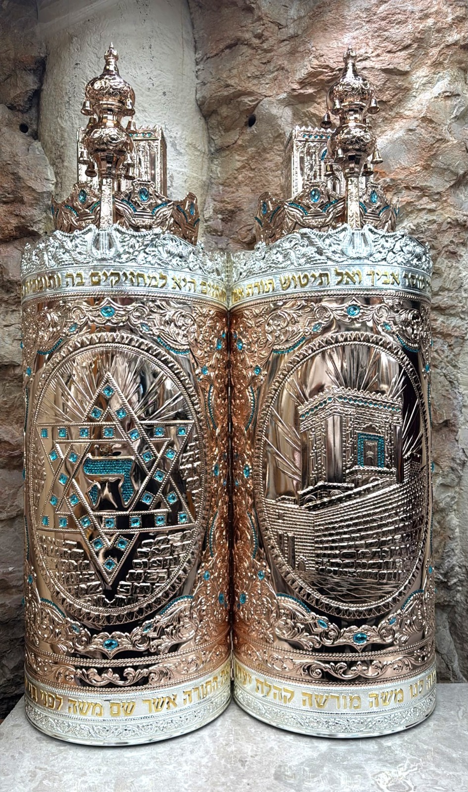 Magnificent Case for Sefer Torah Model Breastplate Inlaid (העתק) (העתק) (העתק) - Image 2