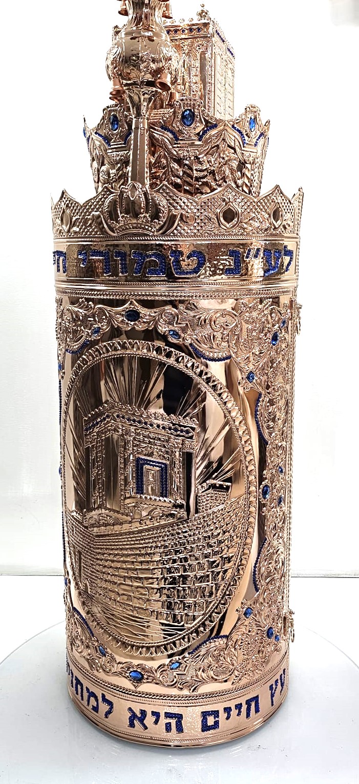 Magnificent Case for Sefer Torah Model Breastplate Inlaid (העתק) (העתק) (העתק) - Image 3